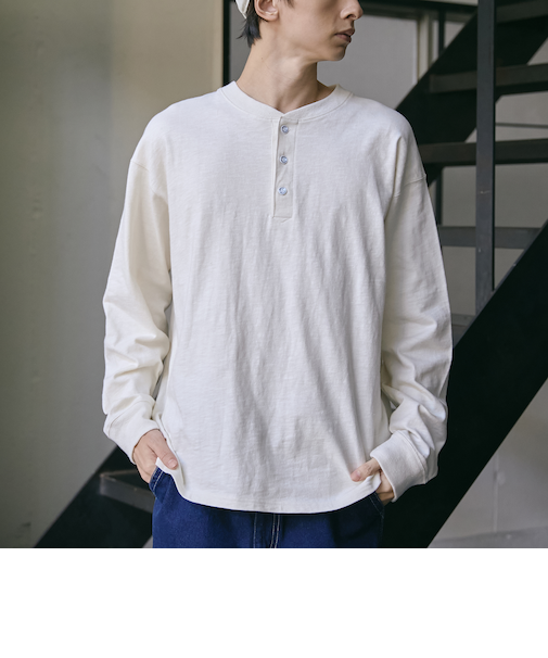 SMITH'S（スミス）別注ヘンリーネックTシャツ