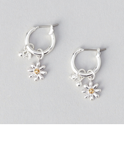 フラワーモチーフ 2wayフープピアス