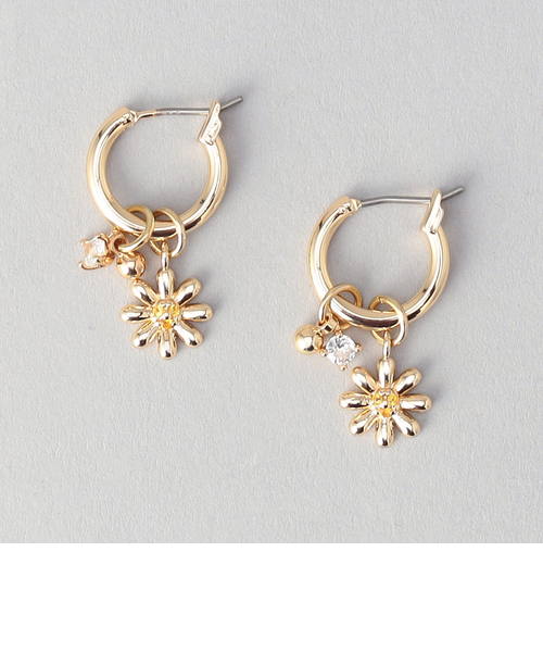 フラワーモチーフ 2wayフープピアス｜コーエンの通販｜&mall（アンド