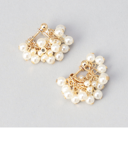 ボリュームツブツブパールイヤリング