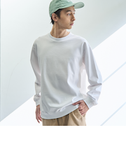 クリーンプラスリブロングスリーブTシャツ【抗菌防臭、防汚（食品汚れ）、UVカット 】