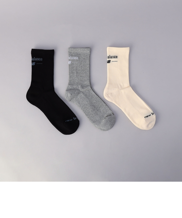 New Balance（ニューバランス）ロゴクォータークルー【3足セット】