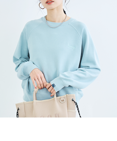 【PENNEYS（ぺニーズ）別注】ロゴ刺繍 裏毛ラグランスウェット