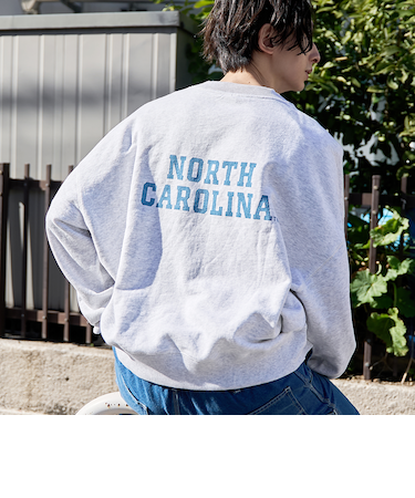 DISCUS（ディスカス）別注 カレッジプリントスウェット