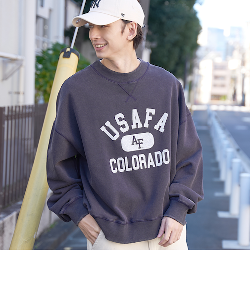 DISCUS（ディスカス）別注 カレッジプリントスウェット