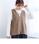 リネンライク ペプラムジップベスト