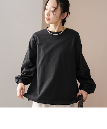 【リニューアル】USAコットン ボリュームスリーブロンT