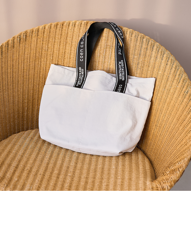 coen（コーエン）ロゴテープトートバッグ