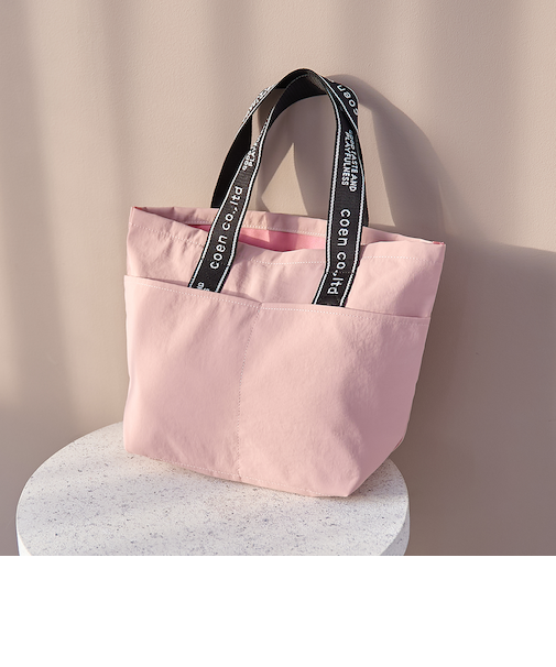 coen（コーエン）ロゴテープトートバッグ