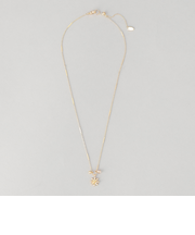 フラワーモチーフショートネックレス