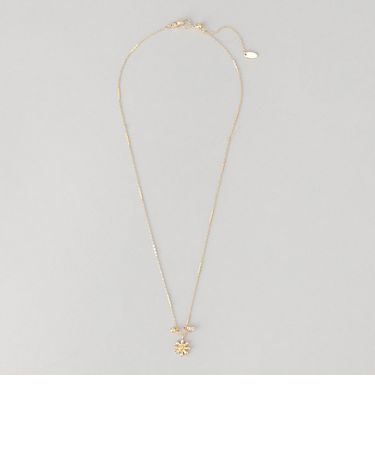 フラワーモチーフショートネックレス
