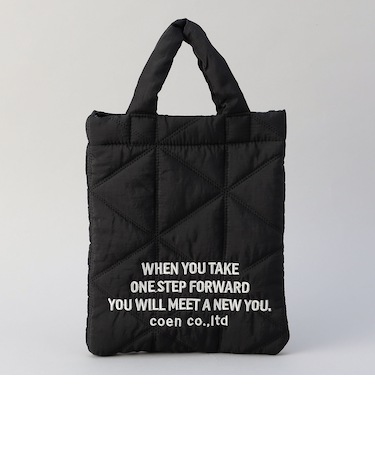 ロゴ刺繍 幾何柄 キルト2wayショルダーバッグ