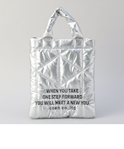 ロゴ刺繍 幾何柄 キルト2wayショルダーバッグ