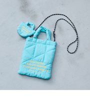 ロゴ刺繍 幾何柄 キルト2wayショルダーバッグ