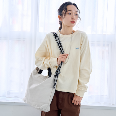 coen（コーエン）ロゴテープショルダーバッグ