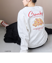 【CRUNKY（クランキー）/別注】アソートロゴ裏毛スウェット