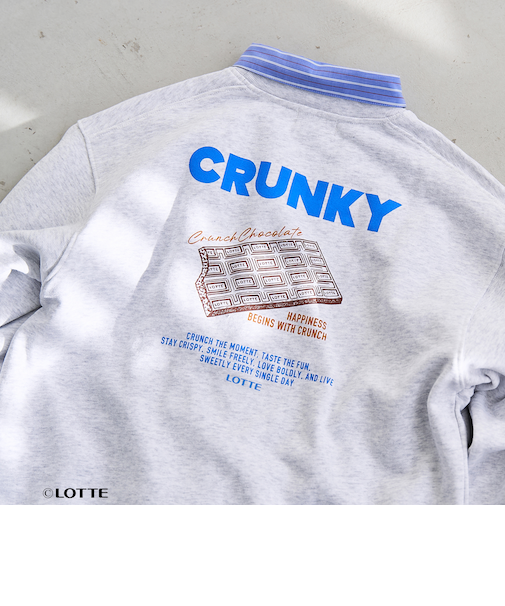 【CRUNKY（クランキー）/別注】アソートロゴ裏毛スウェット