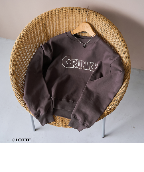 【CRUNKY（クランキー）/別注】アソートロゴ裏毛スウェット