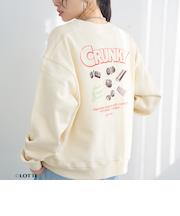 【CRUNKY（クランキー）/別注】アソートロゴ裏毛スウェット