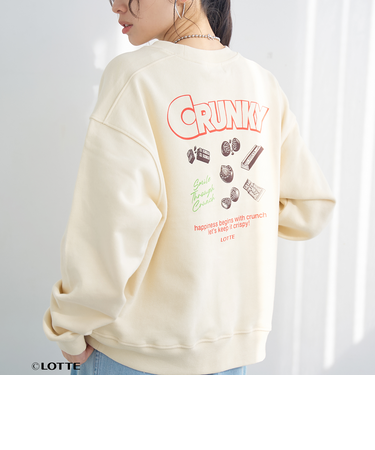 【CRUNKY（クランキー）/別注】アソートロゴ裏毛スウェット