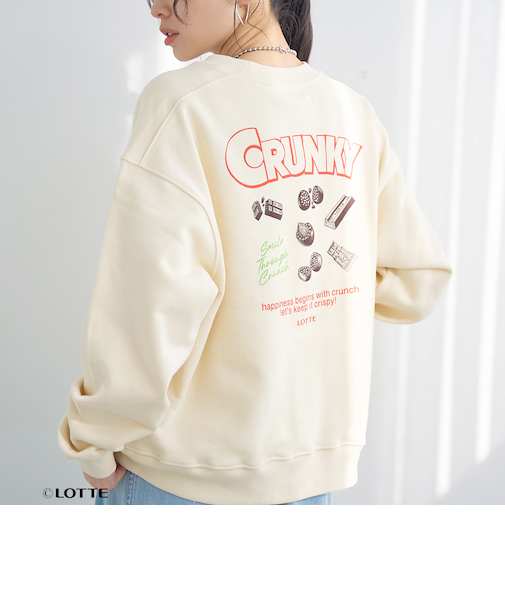 【CRUNKY（クランキー）/別注】アソートロゴ裏毛スウェット