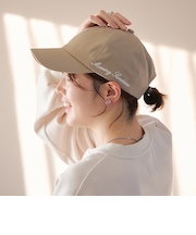 ロゴ刺繍ツイルキャップ