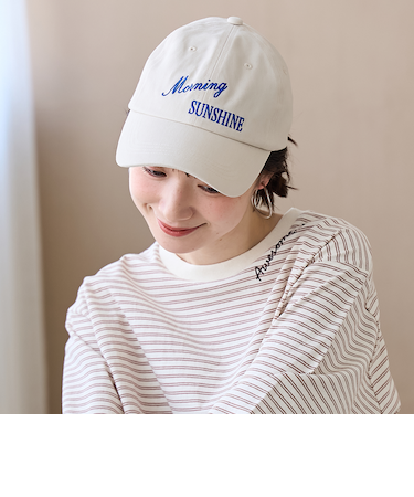 ロゴ刺繍ツイルキャップ