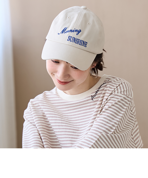 ロゴ刺繍ツイルキャップ