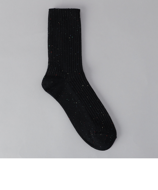 カラーネップヤーンリブソックス