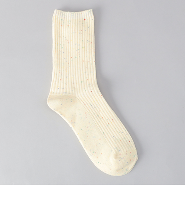 カラーネップヤーンリブソックス