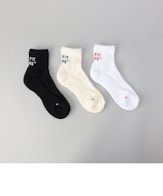Healthknit（ヘルスニット）バックロゴソックス【3足セット】