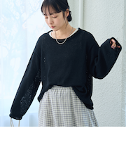 ミニブークレニュアンスニット