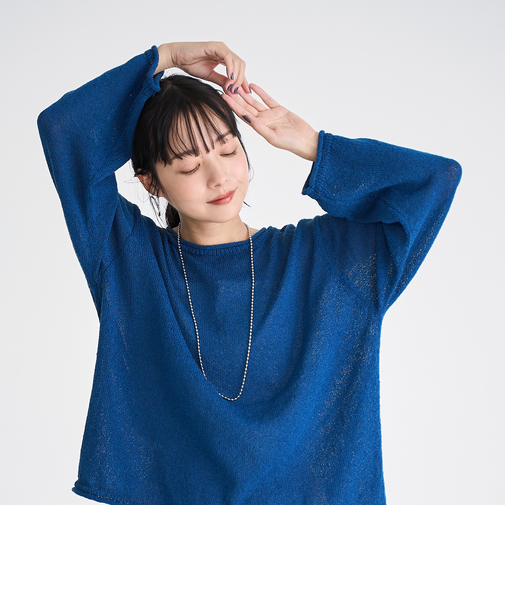 ミニブークレニュアンスニット