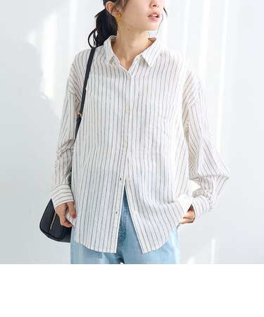 リネンレーヨンレギュラーカラーシャツ