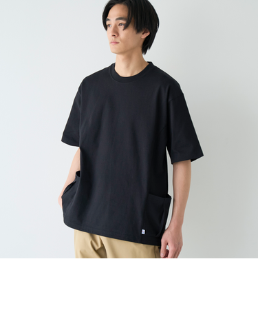 RepurヘビーコットンサイドポケットTシャツ【抗菌性、消臭性】