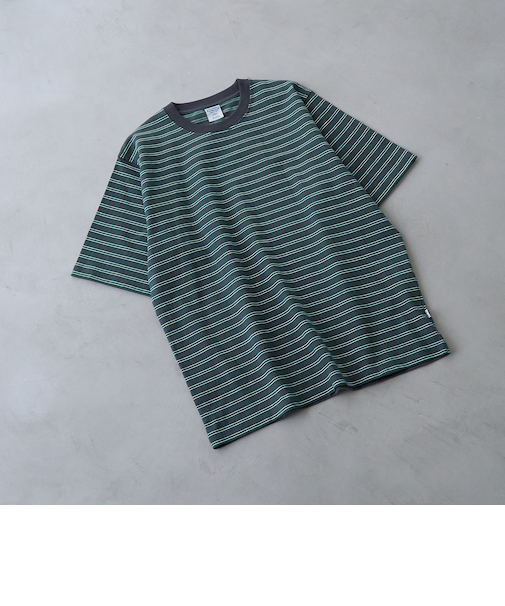 RepurヘビーコットンボーダーTシャツ【抗菌性、消臭性】