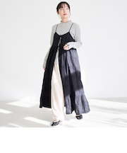 3Dフラワー刺繍 キャミワンピース