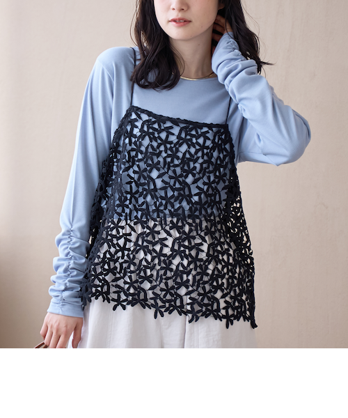 フラワーレースキャミソール｜コーエンの通販｜&mall（アンドモール