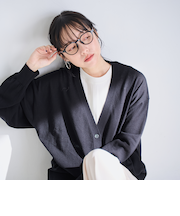 シアーニット Vネックカーディガン