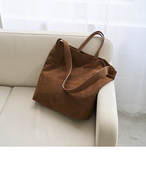 スエードライク 2wayトートバッグ