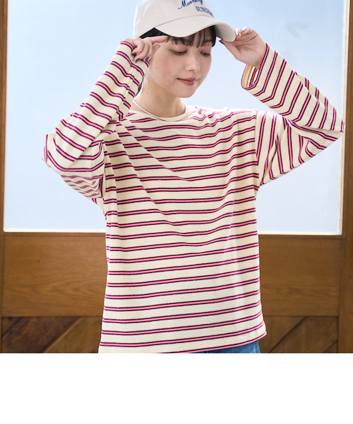 ブークレ ボーダーボートネックトップス｜コーエンの通販｜&mall