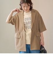 リネンタッチ半袖シャツジャケット