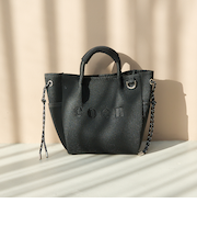 coen（コーエン）ロゴ刺繍 メッシュパフ2wayトートバッグ（Mサイズ）