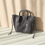 coen（コーエン）ロゴ刺繍 メッシュパフ2wayトートバッグ（Mサイズ）