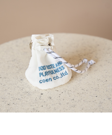 ロゴ刺繍 ミニ巾着ポーチキーホルダー