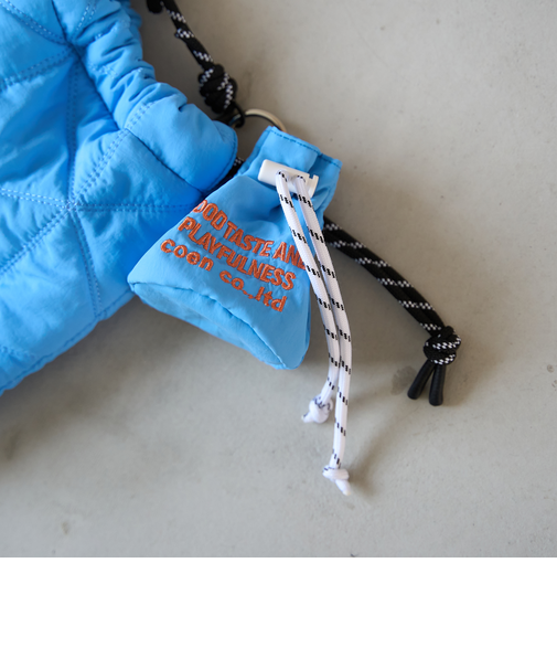 ロゴ刺繍 ミニ巾着ポーチキーホルダー