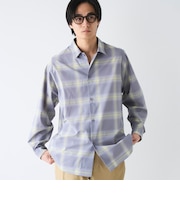 楽はおりオンブレチェックシャツ【ストレッチ、防シワ】