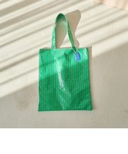 PVCストライプトートバッグ