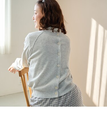 【UVカット】ラグラン2way シアークルーカーディガン