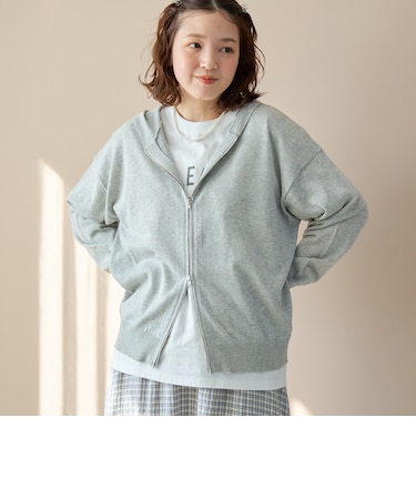 シアーニット ダブルジップパーカー